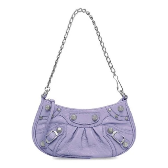Balenciaga Lilac Shoulder Bag with Chain Strap